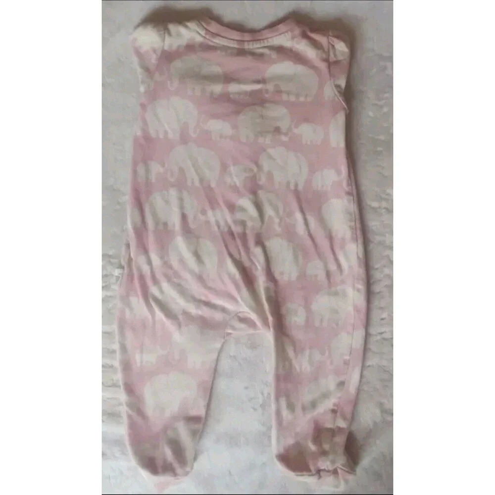pajama 0 to 3 months Girls Baby Gap elephant baby pink sleeper infant sleepwear